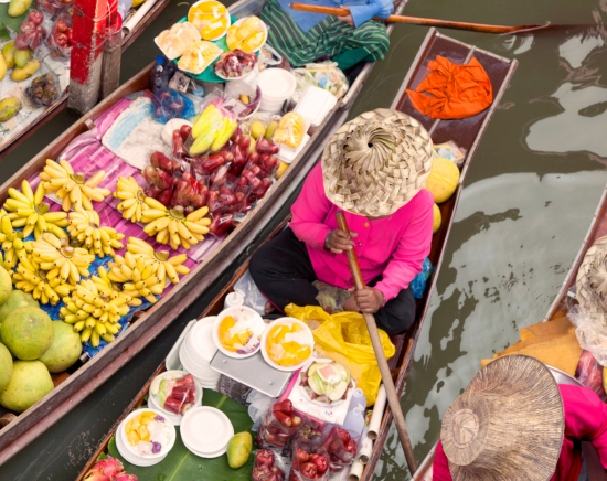 本格的な象乗り体験 + ダムヌンサドゥアック水上マーケット半日観光 ココナッツファームお立ち寄り